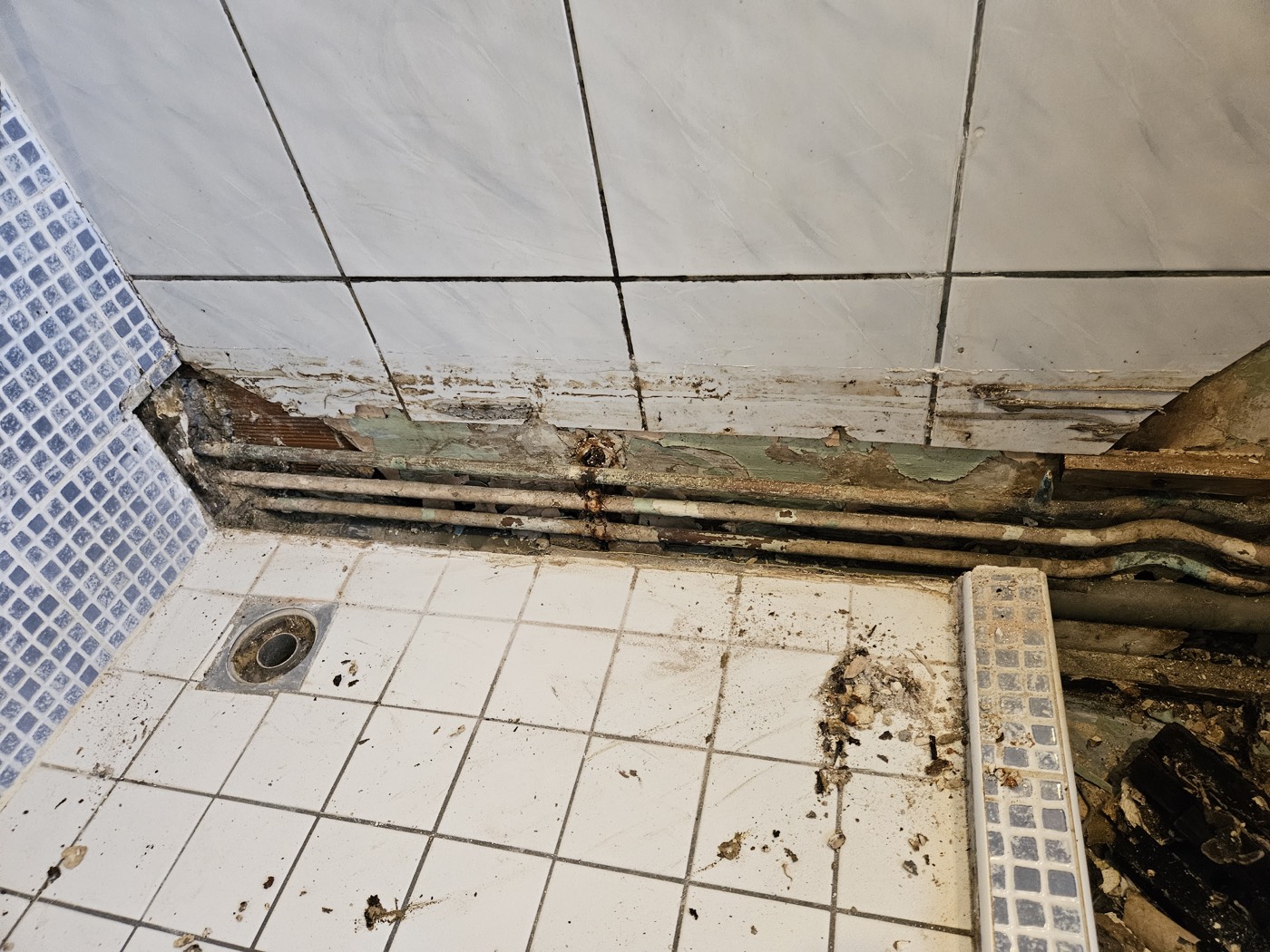 Reprise d’une zone douche avant intervention